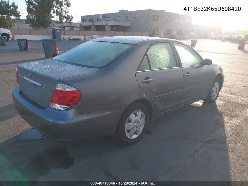 2005 Toyota Camry Le VIN: 4T1BE32K65U608420 Lot: 40716346