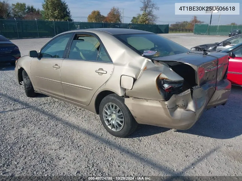 2005 Toyota Camry Le VIN: 4T1BE30K25U606618 Lot: 40724785