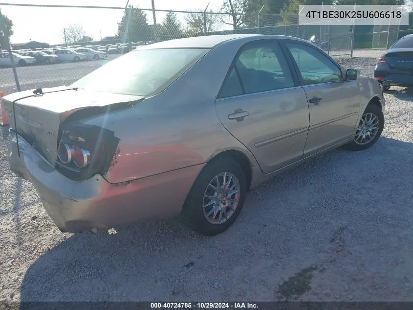 2005 Toyota Camry Le VIN: 4T1BE30K25U606618 Lot: 40724785