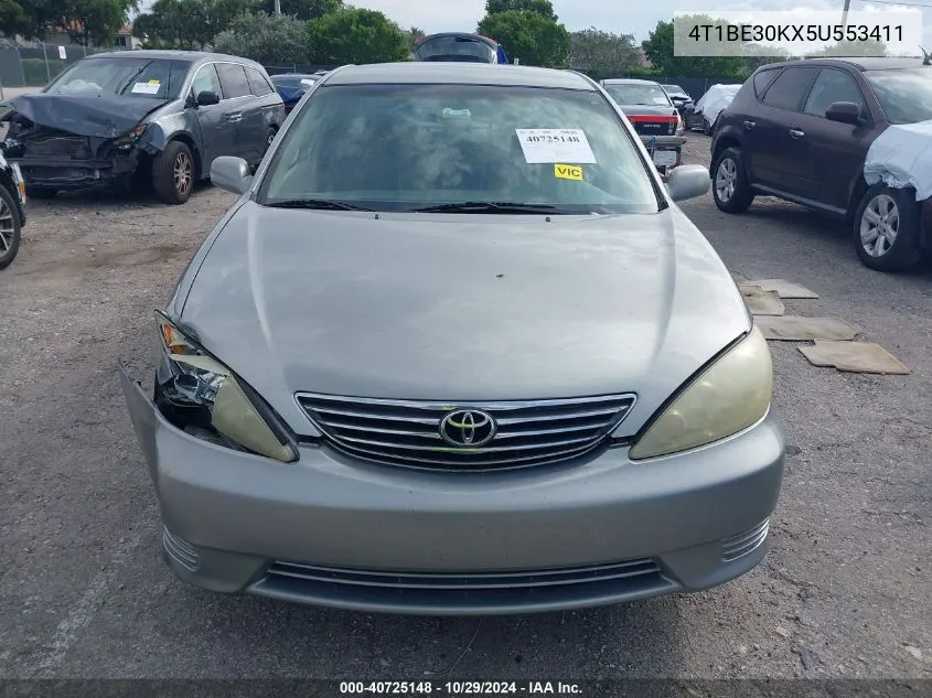 2005 Toyota Camry Le VIN: 4T1BE30KX5U553411 Lot: 40725148