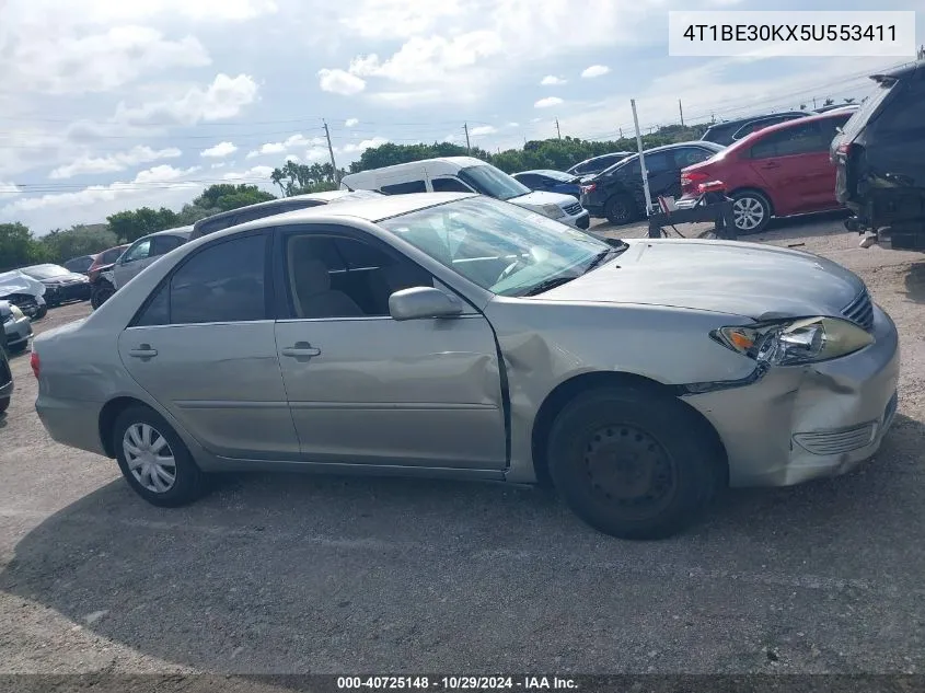 2005 Toyota Camry Le VIN: 4T1BE30KX5U553411 Lot: 40725148