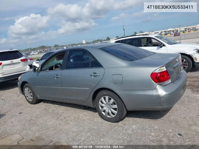 2005 Toyota Camry Le VIN: 4T1BE30KX5U553411 Lot: 40725148