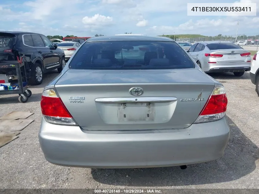 2005 Toyota Camry Le VIN: 4T1BE30KX5U553411 Lot: 40725148