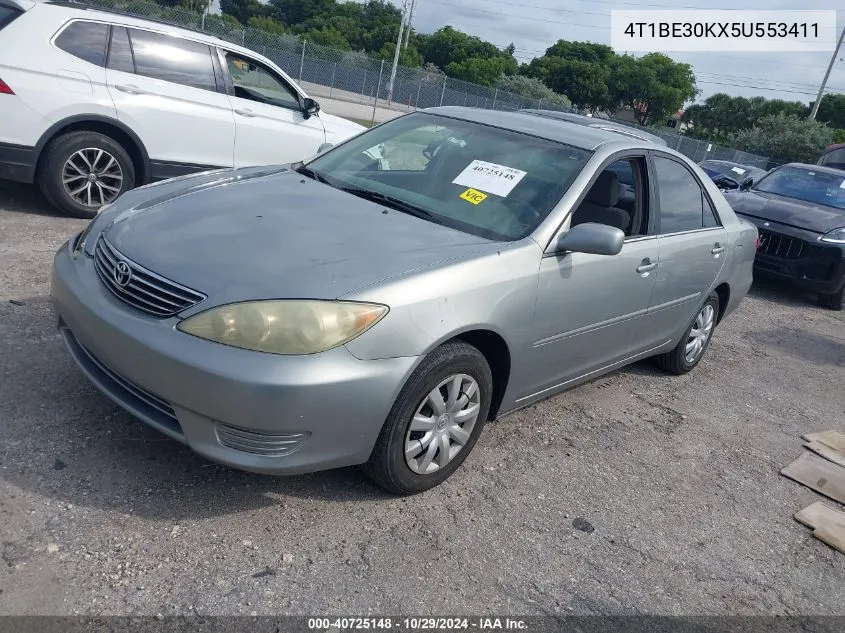 2005 Toyota Camry Le VIN: 4T1BE30KX5U553411 Lot: 40725148