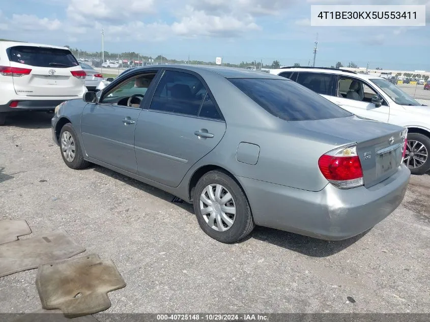 2005 Toyota Camry Le VIN: 4T1BE30KX5U553411 Lot: 40725148