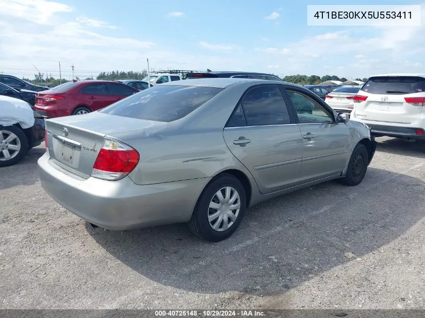 2005 Toyota Camry Le VIN: 4T1BE30KX5U553411 Lot: 40725148