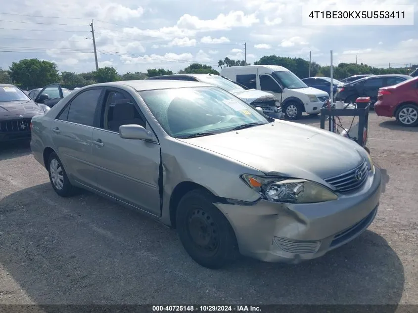 2005 Toyota Camry Le VIN: 4T1BE30KX5U553411 Lot: 40725148