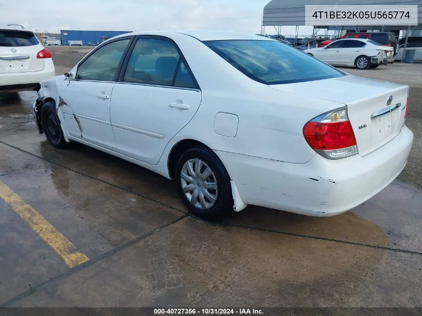 2005 Toyota Camry Le VIN: 4T1BE32K05U565774 Lot: 40727356