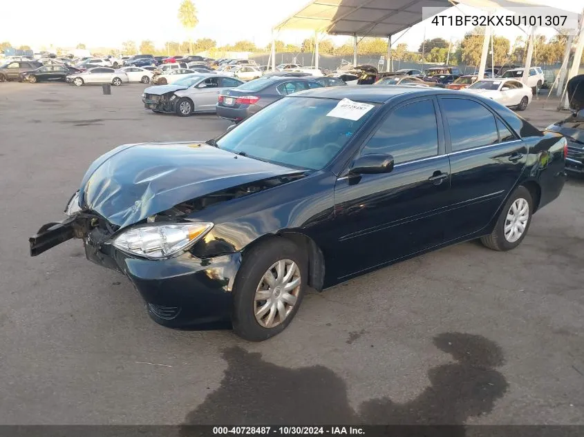 2005 Toyota Camry Le V6 VIN: 4T1BF32KX5U101307 Lot: 40728487