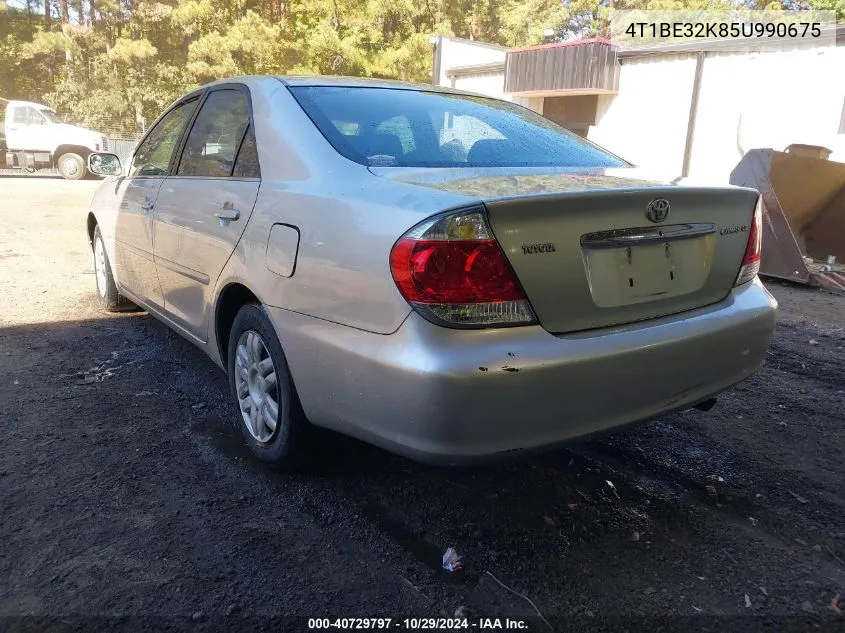 2005 Toyota Camry Le VIN: 4T1BE32K85U990675 Lot: 40729797