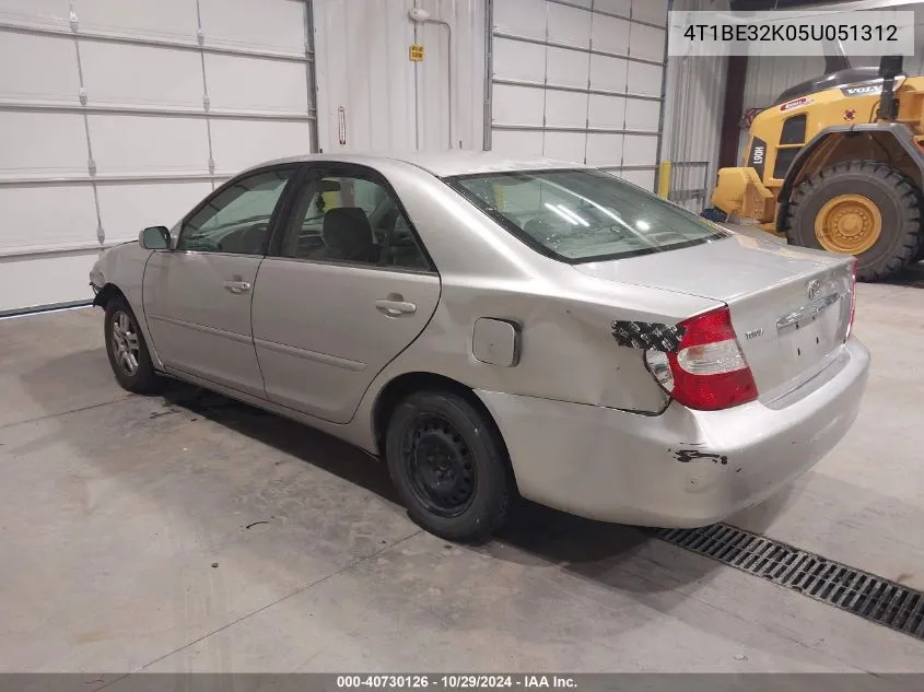 2005 Toyota Camry Le VIN: 4T1BE32K05U051312 Lot: 40730126