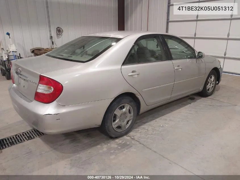 2005 Toyota Camry Le VIN: 4T1BE32K05U051312 Lot: 40730126