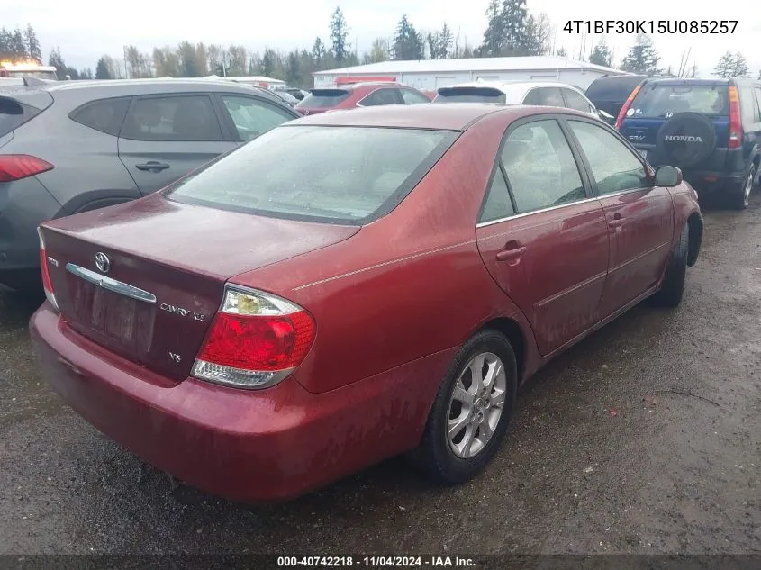 2005 Toyota Camry Le/Xle/Se VIN: 4T1BF30K15U085257 Lot: 40742218