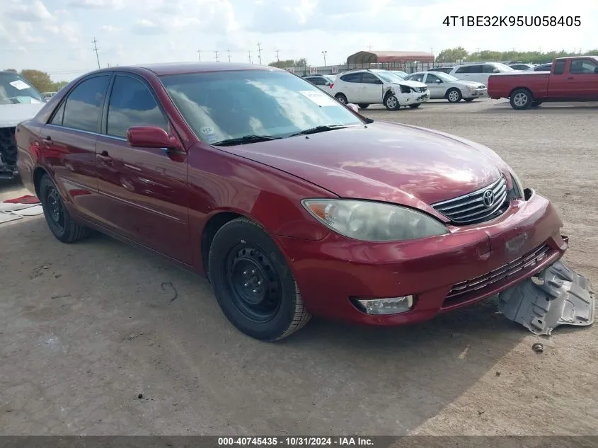 2005 Toyota Camry Xle VIN: 4T1BE32K95U058405 Lot: 40745435