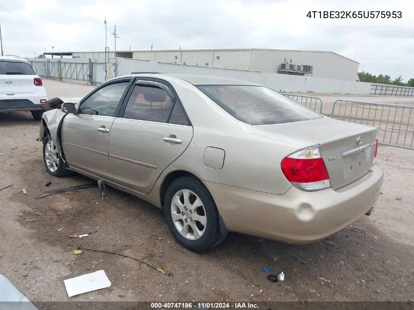 2005 Toyota Camry Xle VIN: 4T1BE32K65U575953 Lot: 40747186