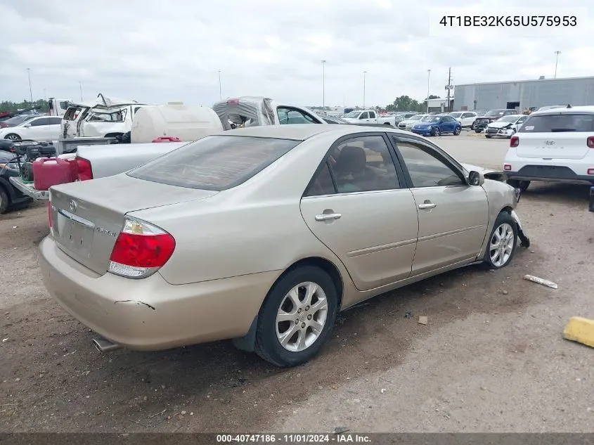 2005 Toyota Camry Xle VIN: 4T1BE32K65U575953 Lot: 40747186