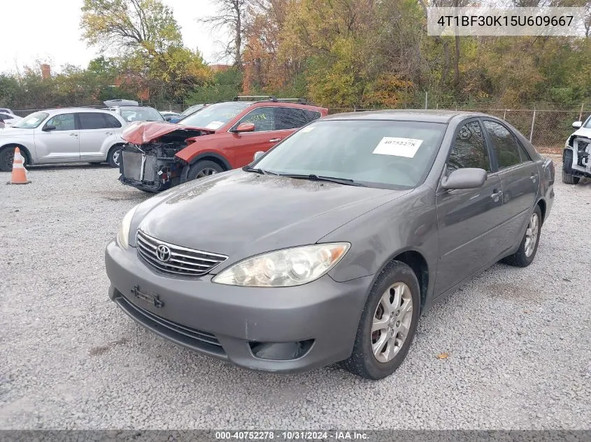 2005 Toyota Camry Xle V6 VIN: 4T1BF30K15U609667 Lot: 40752278