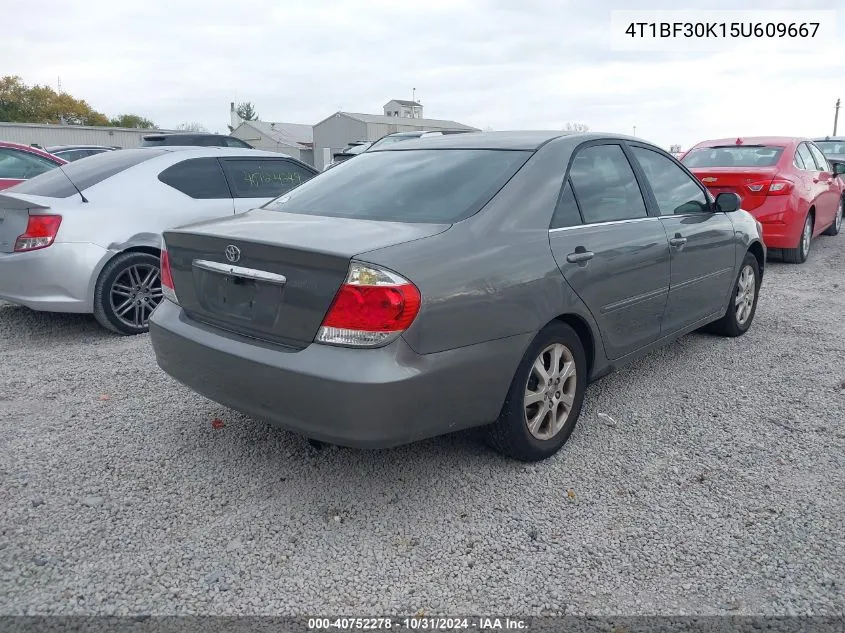 2005 Toyota Camry Xle V6 VIN: 4T1BF30K15U609667 Lot: 40752278