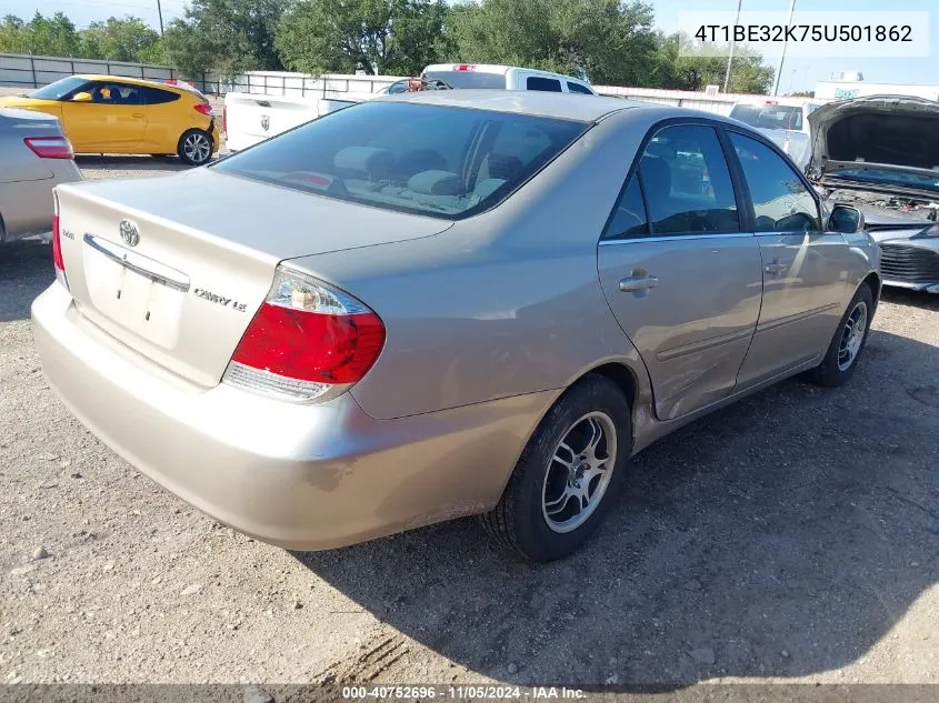 2005 Toyota Camry Le VIN: 4T1BE32K75U501862 Lot: 40752696