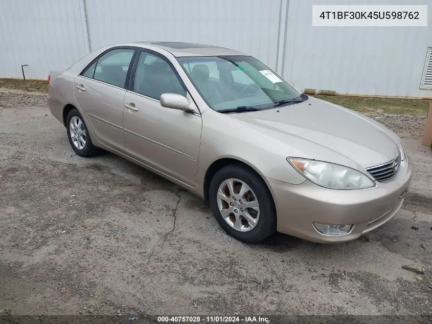 2005 Toyota Camry Xle V6 VIN: 4T1BF30K45U598762 Lot: 40757028