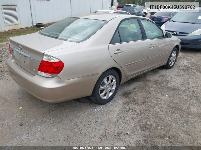 2005 Toyota Camry Xle V6 VIN: 4T1BF30K45U598762 Lot: 40757028