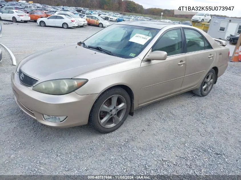 2005 Toyota Camry Se V6 VIN: 4T1BA32K55U073947 Lot: 40757684