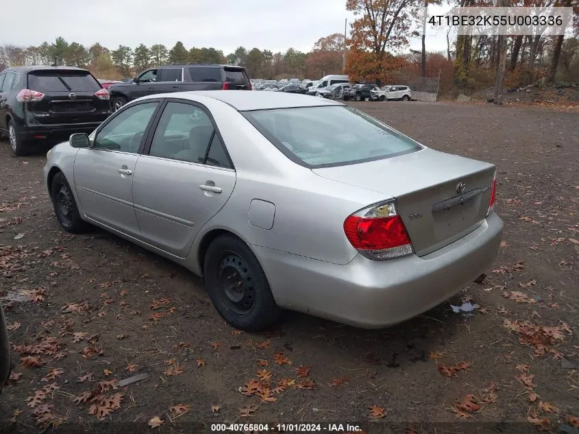 2005 Toyota Camry Le VIN: 4T1BE32K55U003336 Lot: 40765804