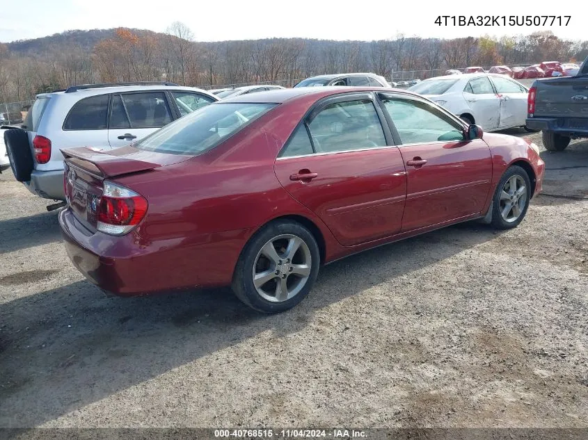 4T1BA32K15U507717 2005 Toyota Camry Se V6