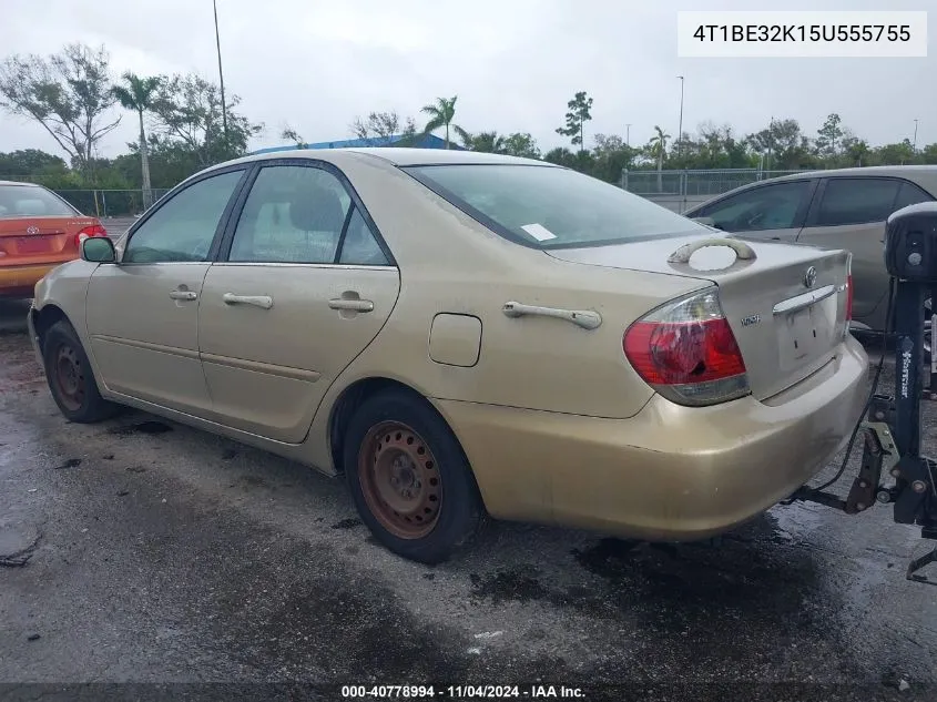 2005 Toyota Camry Le VIN: 4T1BE32K15U555755 Lot: 40778994