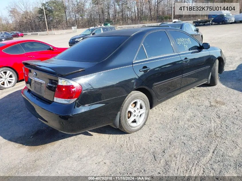 2005 Toyota Camry Le VIN: 4T1BE32K75U014404 Lot: 40792018