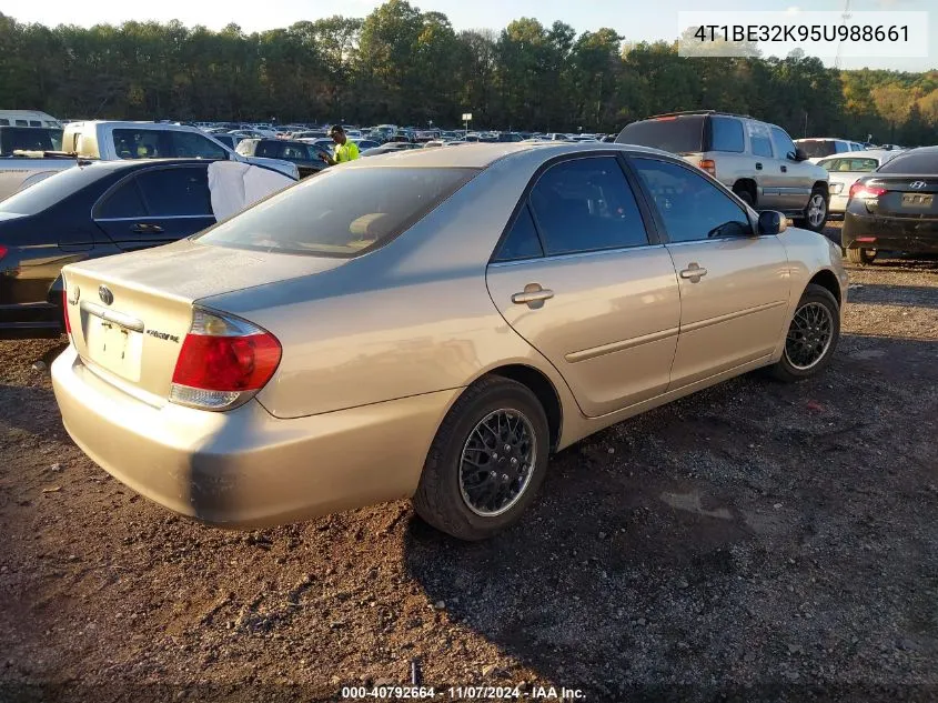 2005 Toyota Camry Le VIN: 4T1BE32K95U988661 Lot: 40792664