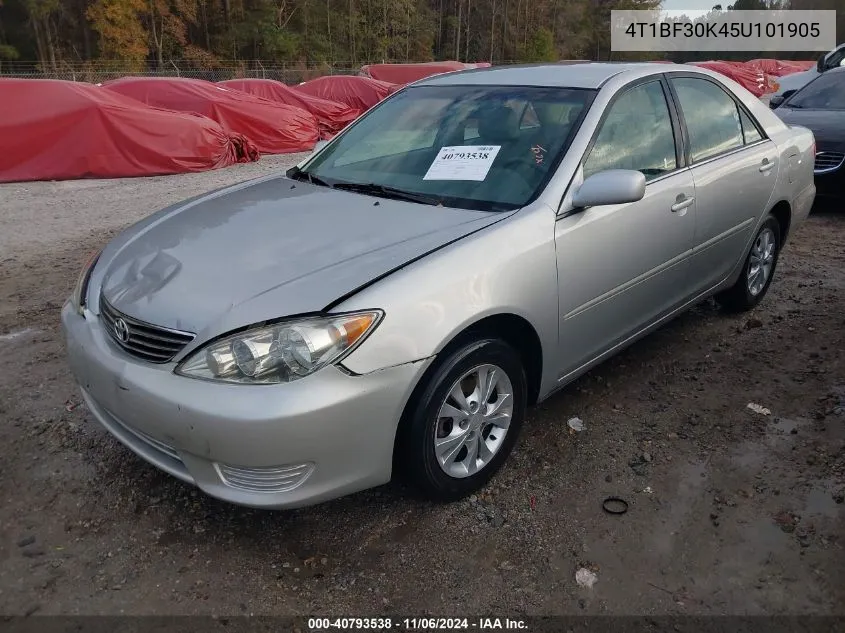 2005 Toyota Camry Le V6 VIN: 4T1BF30K45U101905 Lot: 40793538