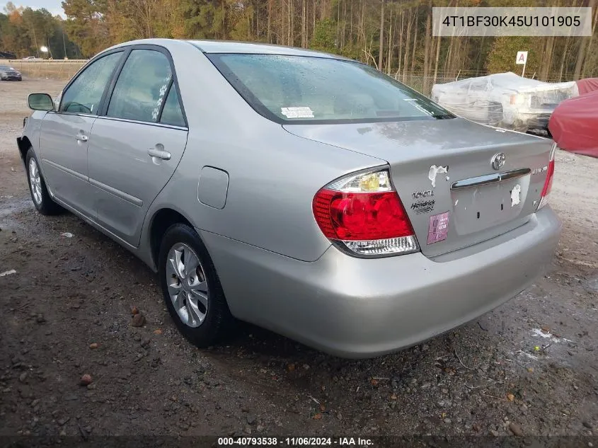 2005 Toyota Camry Le V6 VIN: 4T1BF30K45U101905 Lot: 40793538