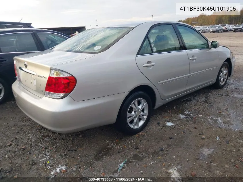 2005 Toyota Camry Le V6 VIN: 4T1BF30K45U101905 Lot: 40793538