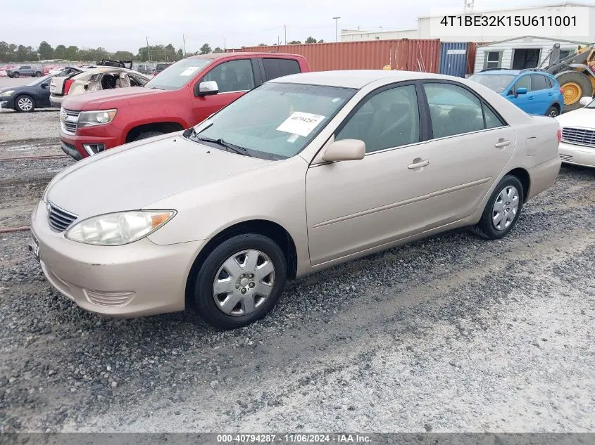 2005 Toyota Camry Le VIN: 4T1BE32K15U611001 Lot: 40794287