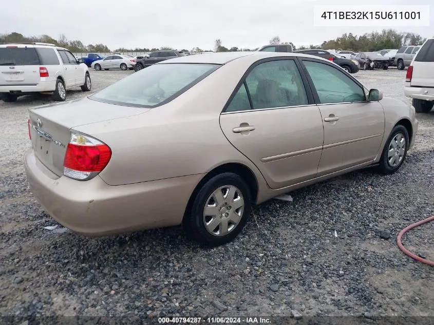 2005 Toyota Camry Le VIN: 4T1BE32K15U611001 Lot: 40794287