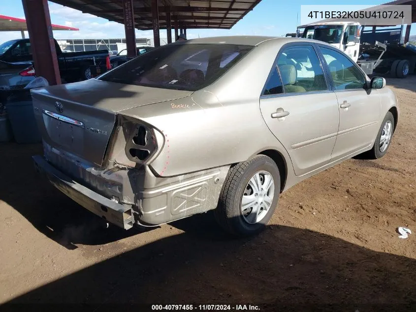 2005 Toyota Camry Le VIN: 4T1BE32K05U410724 Lot: 40797455