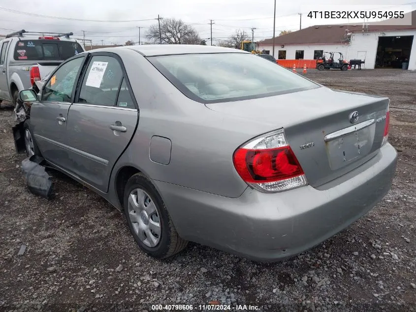 2005 Toyota Camry Le VIN: 4T1BE32KX5U954955 Lot: 40798606