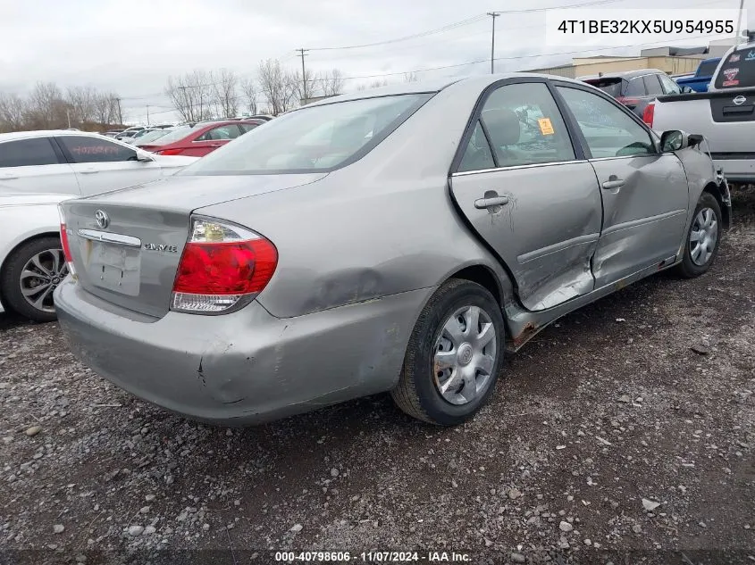 2005 Toyota Camry Le VIN: 4T1BE32KX5U954955 Lot: 40798606