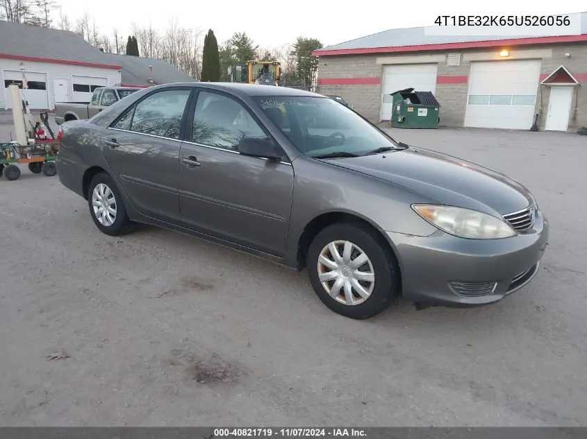 2005 Toyota Camry Std VIN: 4T1BE32K65U526056 Lot: 40821719