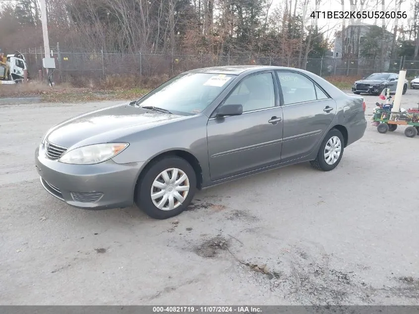 2005 Toyota Camry Std VIN: 4T1BE32K65U526056 Lot: 40821719