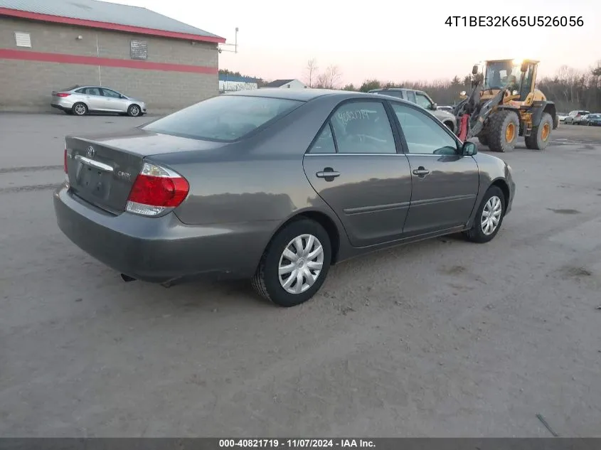 2005 Toyota Camry Std VIN: 4T1BE32K65U526056 Lot: 40821719