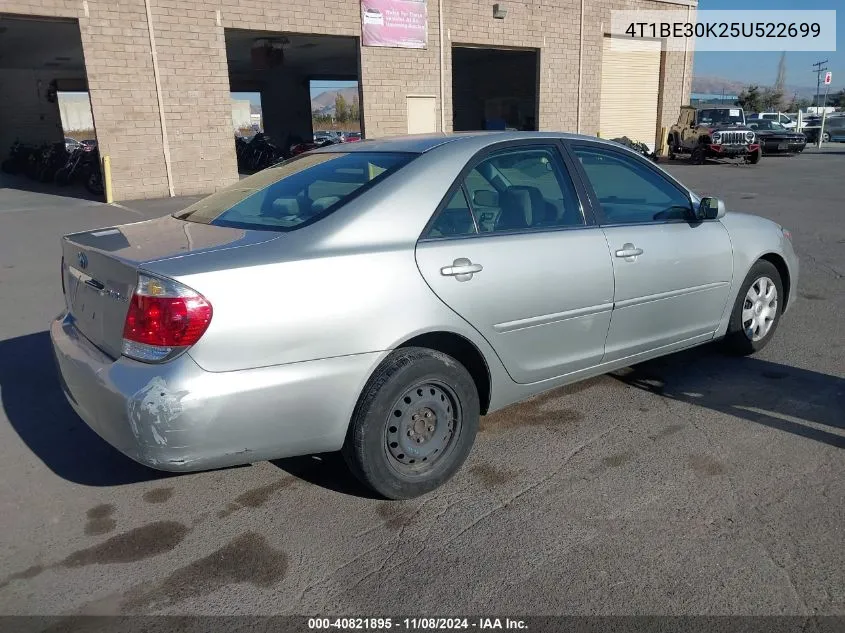 2005 Toyota Camry Le VIN: 4T1BE30K25U522699 Lot: 40821895