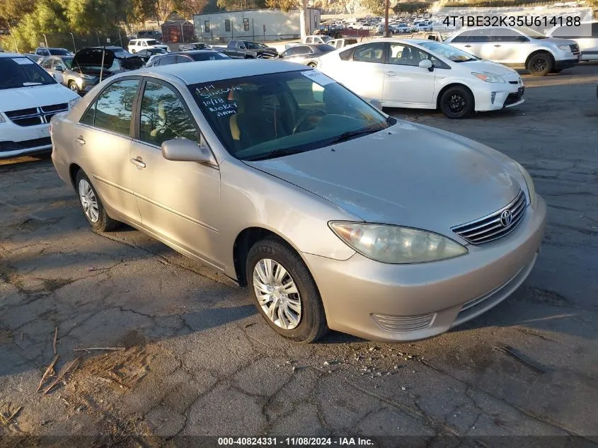 2005 Toyota Camry Le VIN: 4T1BE32K35U614188 Lot: 40824331