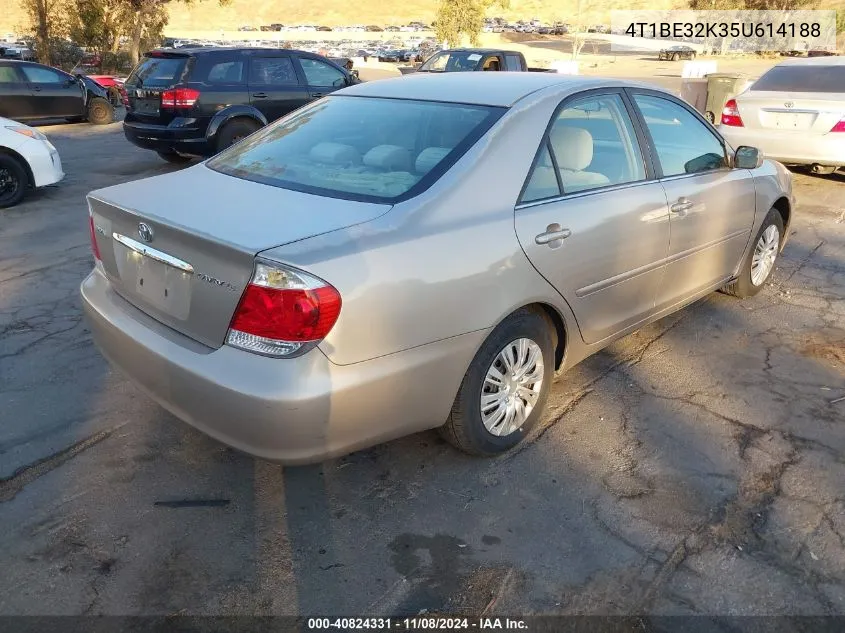 2005 Toyota Camry Le VIN: 4T1BE32K35U614188 Lot: 40824331