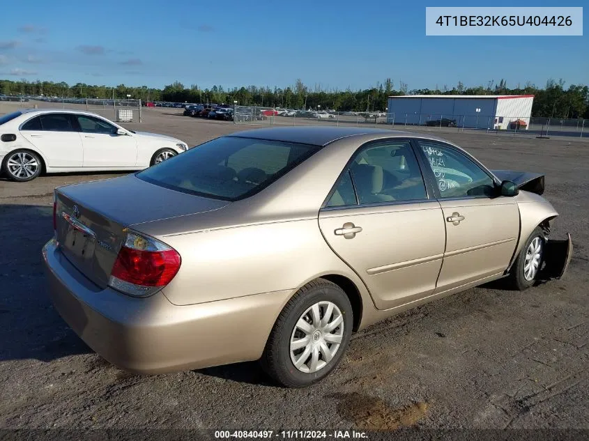 2005 Toyota Camry Std VIN: 4T1BE32K65U404426 Lot: 40840497