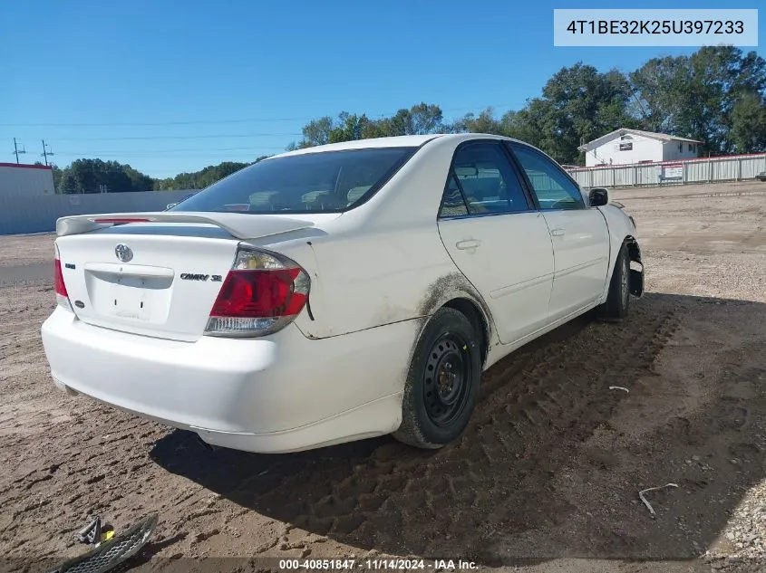 2005 Toyota Camry Se VIN: 4T1BE32K25U397233 Lot: 40851847