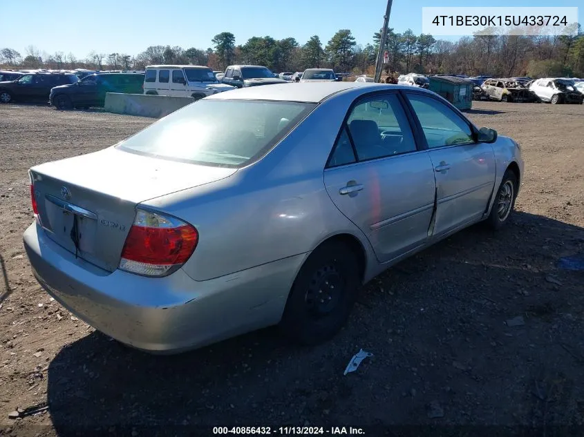 2005 Toyota Camry Le VIN: 4T1BE30K15U433724 Lot: 40856432