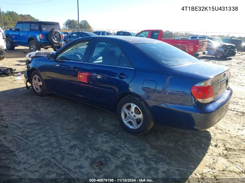 2005 Toyota Camry Le VIN: 4T1BE32K15U431338 Lot: 40879195