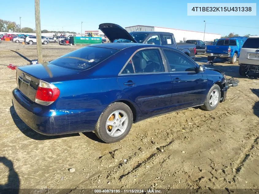 2005 Toyota Camry Le VIN: 4T1BE32K15U431338 Lot: 40879195